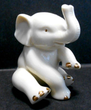 Decorative Gold Painted Resin Elephant Figurine with Jeweled Headdress — listing 4