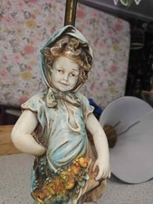 Pair of Mid-Century Chalkware Orientalist Figural Table Lamps — listing 4