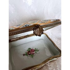 Limoges Hand-Painted Cottage House Trinket Box with Heart Clasp — listing 2