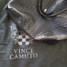 Vince Camuto Pebbled Leather Tote Bag in Blue with Gold Hardware — listing 4