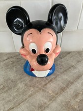 Vintage Chuck E. Cheese-Style Winking Mouse Vinyl Coin Bank on Cheese Wedge, Made in China — listing 2