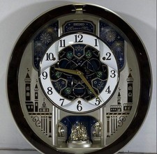 Seiko Melodies in Motion Musical Wall Clock with Rotating Pendulum