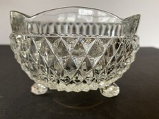 Clear Glass Footed Bowl / Compote, Maker Unknown — listing 3