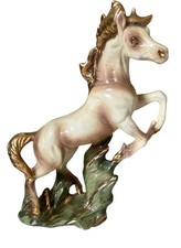 Gilt Rearing Horse Sculpture on Wooden Base — listing 3