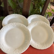 Tabletops Unlimited "Versailles" White Embossed Ceramic Creamer / Small Pitcher — listing 2
