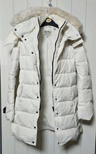 Jack Wills Women's Hooded Puffer Coat with Sherpa Lining and Faux Fur Trim, UK 16 / US 12 — listing 4