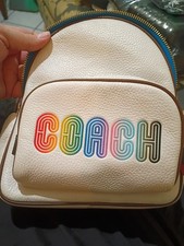 Coach Signature Canvas Mini Backpack Purple Trim — listing 4