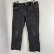 Sigrid Olsen Women's Gray Bootcut Stretch Jeans, Size 8, listing 3