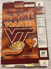 Hokie Toasties Limited Edition Collector's Box Virginia Tech Frosted Corn Flakes Cereal Box — listing 4