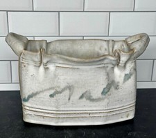 Handmade Studio Pottery Drip Glazed Stoneware Planter/Vessel — listing 3