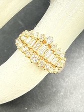 Wide Band Cluster Ring with Baguette and Round Stones — listing 3