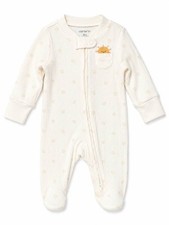 Baby Girl Footed Sleepers Bundle of 4, Size 0-3M/3M, Floral & Polka Dot — listing 2