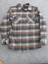 Patagonia Kids' Organic Cotton Flannel Shirt, Girls XS (5-6), Cream Plaid, listing 4