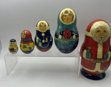 Russian Hand-Painted Wooden Matryoshka Nesting Doll with Poppy Floral Motif — listing 4
