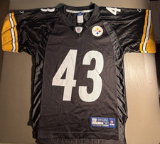 Pittsburgh Steelers Troy Polamalu #43 Replica Football Jersey, Black NFL Team Apparel — listing 5