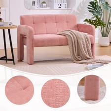 Chenille Upholstered Sofa Set (Pair of Two-Tone Sofas) — listing 4