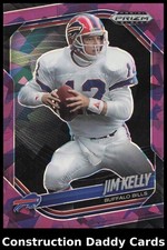 Panini Prizm Black Jim Kelly Orange Prizm Refractor Football Card, listing 2