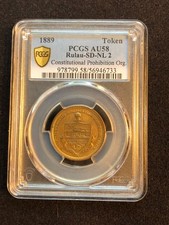 1889 South Dakota Statehood / WCTU Constitutional Prohibition Medal