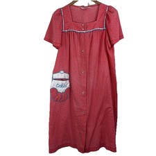 Vintage Komar Cream Floral Cotton Nightgown / Robe with Lace Trim — listing 6