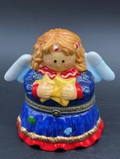Porcelain Hinged Trinket Box with Praying Angel Figural Lid — listing 4