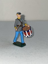 7 ct. Confederate Lead Toy Soldiers with Lead Toy Cannon, ~1.5" Marching Infantry Band Set — listing 4