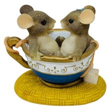 Resin Figural Mouse in 'Tea Time' Teacup Decorative Figurine — listing 4