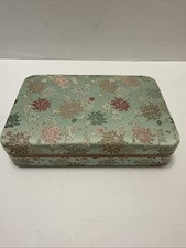Vintage Floral Brocade Jewelry Travel Roll Pouch with Faux Pearl Necklace and 'A Note to Milady' Card