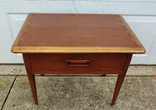 Mid-Century Modern Walnut Three-Drawer Dresser/Chest with Sculpted Wood Pulls — listing 4