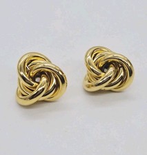 Vintage Gold Tone Knot Pierced Stud Earrings — listing 3