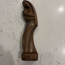 Hand-Carved Folk Art Dandy Duck Figurine with Top Hat, Monocle and Bow Tie — listing 6