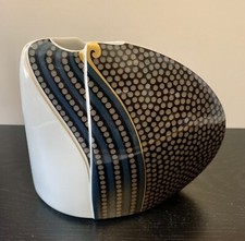 Hutschenreuther White Porcelain Asymmetrical Bud Vase with Textured Pebble Relief — listing 4