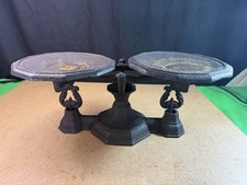 Antique Cast Iron Balance Scale with Copper Pan and Brass Beam, 1 LB Capacity Maker's mark / stamp, listing 4