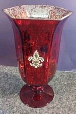 Mercury Glass Decorative Pedestal Compote Vase and Lidded Canister/Jar (2 pieces) — listing 6