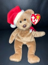 Ty Beanie Baby '1997 Holiday Teddy' with Santa Hat — listing 3