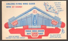 Vintage Flying Wing Glider Toy - "Fly the Shape of the Future!" Flat Foam/Cardstock Delta Wing Aircraft — listing 6