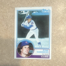1983 Topps Ryne Sandberg Rookie Card #83 Chicago Cubs