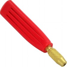 Interchangeable Needle File Holder / Handle, Blue Aluminum with Knurled Screw-Off End Caps — listing 5