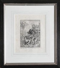 Albrecht Dürer 'Samson Rending the Lion' Woodcut - Later Impression/Reproduction — listing 3