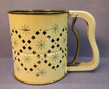 Vintage Androck 3-Screen Flour Sifter with Atomic Starburst Design — listing 2