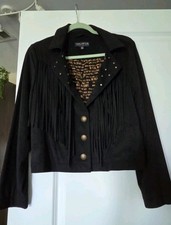 Boho Faux Suede Fringe Bell-Sleeve Off-Shoulder Crop Top — listing 3