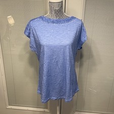 Chico's Rib Dolman Sandwash Tee 3/4 Sleeve Top, Citrus Yellow, Size 1 (M) — listing 2
