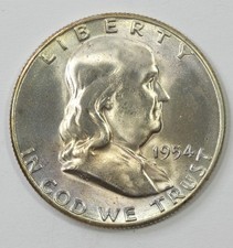 1954-S Franklin Half Dollar, 90% Silver US Coin — listing 3