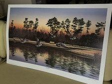 Jim Booth Signed Limited Edition Watercolor Print, Vintage Oyster Truck, listing 2