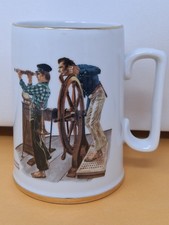 Norman Rockwell Museum "River Pilot" Collectible Mug with Gold Trim — listing 2