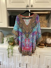 True Colours by La Moda Clothing Embellished Animal Print Maxi Dress, Size L/XL