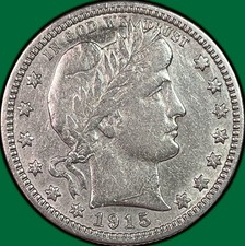 1915 Barber Silver Quarter (90% Silver), 25 Cents — listing 2