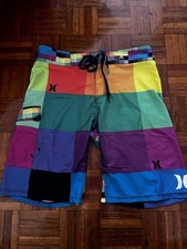 Hurley Men's Snake & Tropical Leaf Print Board Shorts, Size 34 — listing 6
