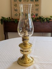 Mason Candlelight Co. Red Amberina Glass Lantern Shade Candle Lamp with Black Metal Chamberstick Base, 12" Tall