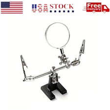 Adjustable Rotary Soldering Station Helping Hands with Magnifying Glass Base — listing 6