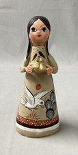 Terracotta Sitting Angel Figurine with Bow and Wings